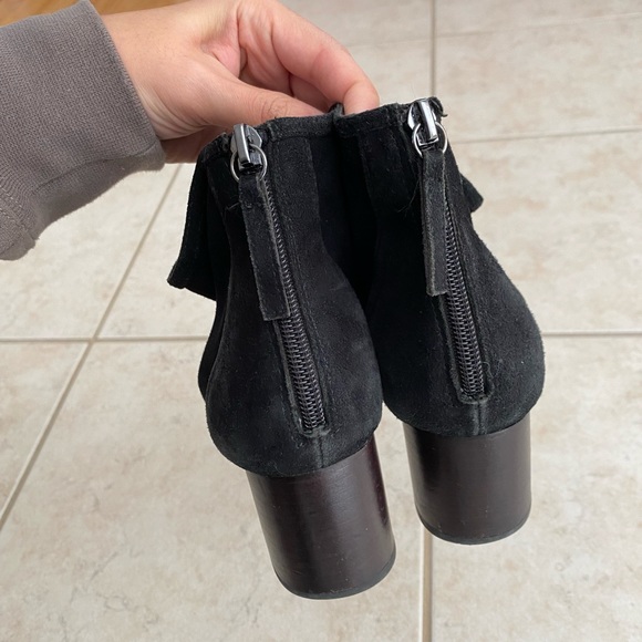 COPY - Black suede heel booties fall ankle boots - Picture 7 of 7